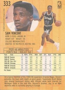 1991-92 Fleer #333 Sam Vincent Back