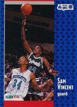 1991-92 Fleer #333 Sam Vincent Front