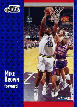 1991-92 Fleer #363 Mike Brown Front