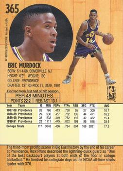1991-92 Fleer #365 Eric Murdock Back