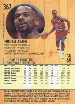 1991-92 Fleer #367 Michael Adams Back