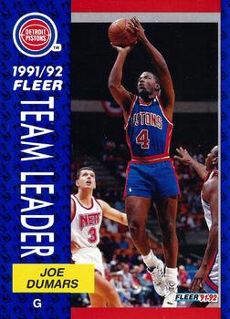 1991-92 Fleer #379 Joe Dumars Front