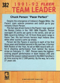 1991-92 Fleer #382 Chuck Person Back