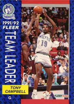 1991-92 Fleer #387 Tony Campbell Front