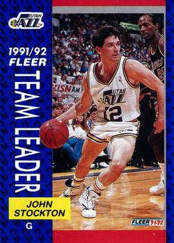 1991-92 Fleer #397 John Stockton Front