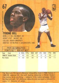 1991-92 Fleer #67 Tyrone Hill Back