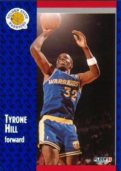 1991-92 Fleer #67 Tyrone Hill Front