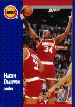 1991-92 Fleer #77 Hakeem Olajuwon Front