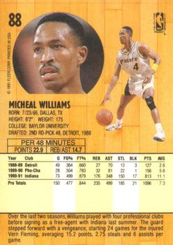 1991-92 Fleer #88 Micheal Williams Back