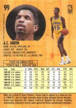 1991-92 Fleer #99 A.C. Green Back