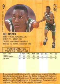 1991-92 Fleer #9 Dee Brown Back