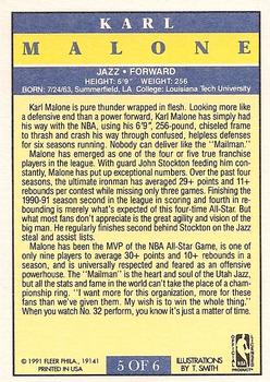 1991-92 Fleer - Pro-Visions #5 Karl Malone Back