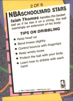 1991-92 Fleer - NBA Schoolyard Stars #2 Isiah Thomas Back