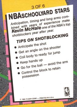 1991-92 Fleer - NBA Schoolyard Stars #3 Kevin McHale Back