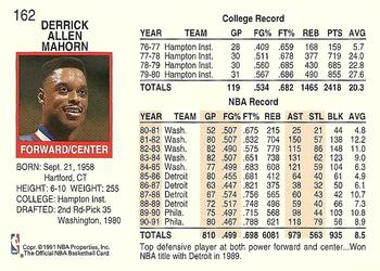 1991-92 Hoops #162 Rick Mahorn Back