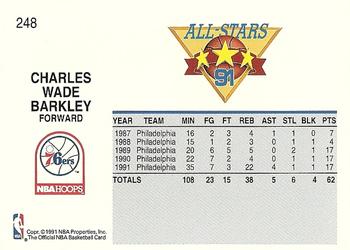 1991-92 Hoops #248 Charles Barkley Back