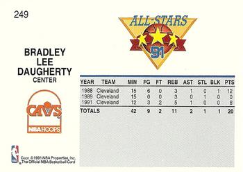 1991-92 Hoops #249 Brad Daugherty Back