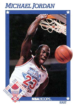 1991-92 Hoops #253 Michael Jordan Front