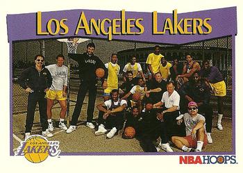 1991-92 Hoops #286 Los Angeles Lakers Front