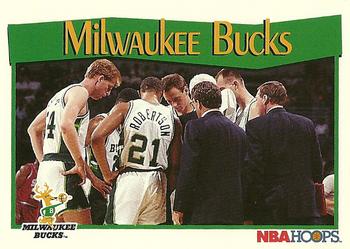 1991-92 Hoops #288 Milwaukee Bucks Front