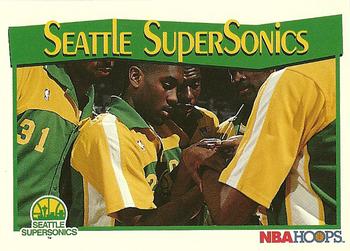 1991-92 Hoops #298 Seattle SuperSonics Front