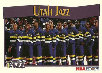 1991-92 Hoops #299 Utah Jazz Front
