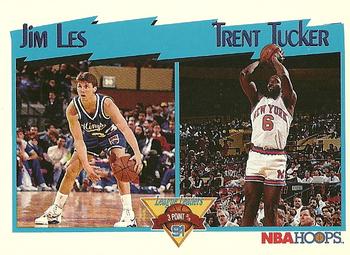 1991-92 Hoops #307 Jim Les / Trent Tucker Front