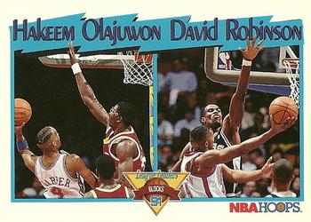 1991-92 Hoops #309 Hakeem Olajuwon / David Robinson Front