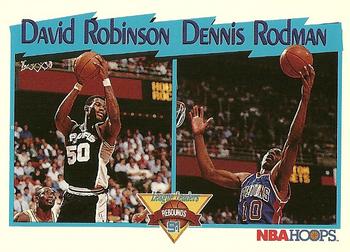 1991-92 Hoops #311 David Robinson / Dennis Rodman Front