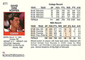 1991-92 Hoops #411 Dave Hoppen Back