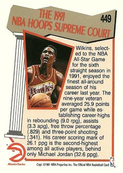 1991-92 Hoops #449 Dominique Wilkins Back