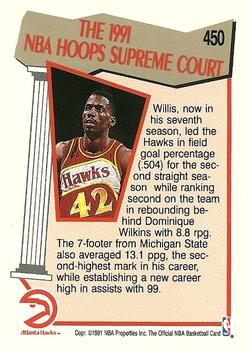 1991-92 Hoops #450 Kevin Willis Back