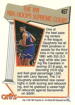 1991-92 Hoops #457 Brad Daugherty Back