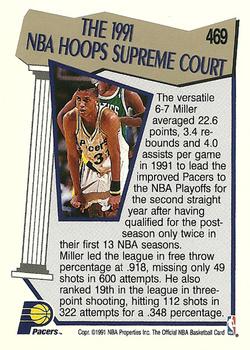 1991-92 Hoops #469 Reggie Miller Back