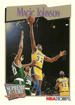 1991-92 Hoops #473 Magic Johnson Front