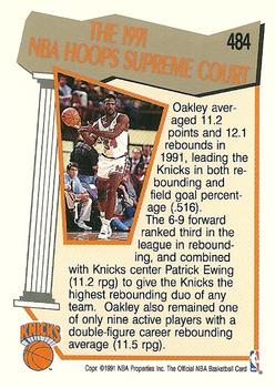 1991-92 Hoops #484 Charles Oakley Back