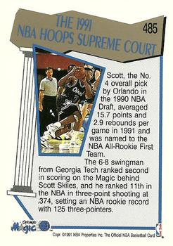 1991-92 Hoops #485 Dennis Scott Back