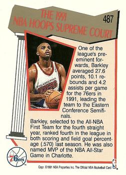 1991-92 Hoops #487 Charles Barkley Back