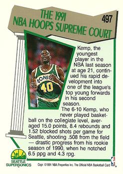 1991-92 Hoops #497 Shawn Kemp Back