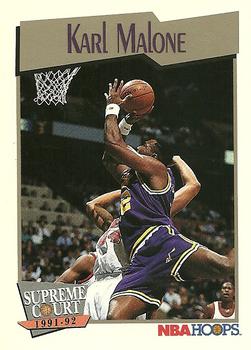 1991-92 Hoops #499 Karl Malone Front