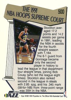 1991-92 Hoops #500 John Stockton Back
