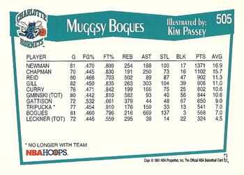 1991-92 Hoops #505 Muggsy Bogues Back