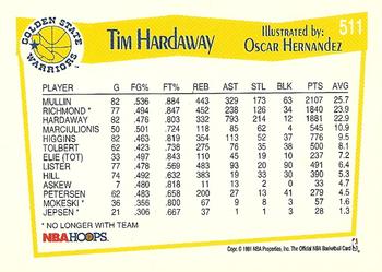 1991-92 Hoops #511 Tim Hardaway Back