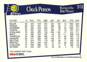 1991-92 Hoops #513 Chuck Person Back