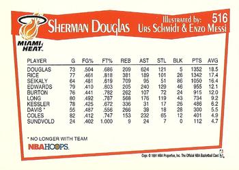 1991-92 Hoops #516 Sherman Douglas Back