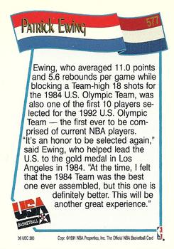 1991-92 Hoops #577 Patrick Ewing Back