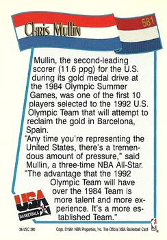 1991-92 Hoops #581 Chris Mullin Back