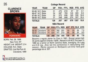 1991-92 Hoops #35 Chucky Brown Back