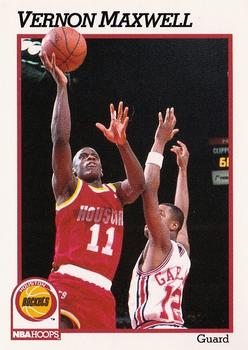 1991-92 Hoops #77 Vernon Maxwell Front