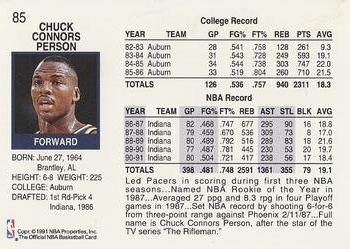 1991-92 Hoops #85 Chuck Person Back